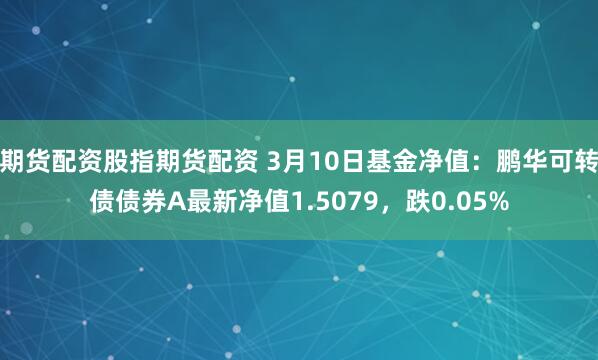 期货配资股指期货配资 3月10日基金净值：鹏华可转债债券A最新净值1.5079，跌0.05%