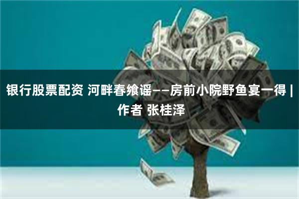 银行股票配资 河畔春飨谣——房前小院野鱼宴一得 | 作者 张桂泽