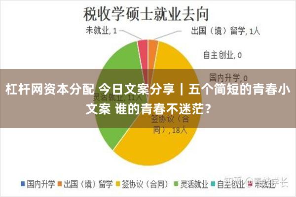 杠杆网资本分配 今日文案分享｜五个简短的青春小文案 谁的青春不迷茫？
